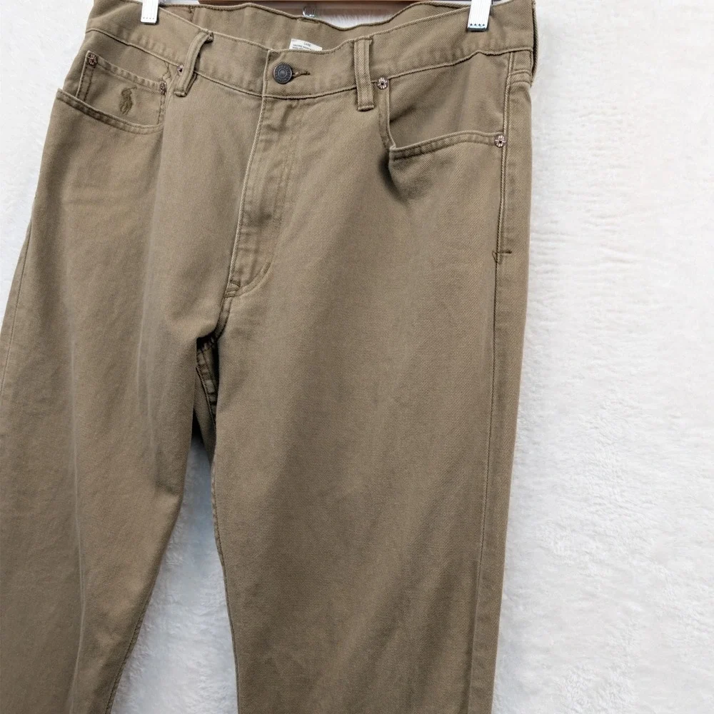 Polo Ralph Lauren Jeans Men's 38x32 Tan Brown Straight Leg Classic 867 Workwear
